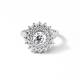 1.0 CT Round Cut Halo Style Moissanite Engagement Ring 1
