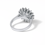 1.0 CT Round Cut Halo Style Moissanite Engagement Ring 5