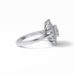 1.0 CT Round Cut Halo Style Moissanite Engagement Ring 6