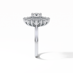 1.0 CT Round Cut Halo Style Moissanite Engagement Ring 7