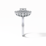 1.0 CT Round Cut Halo Style Moissanite Engagement Ring 7