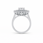 1.0 CT Round Cut Halo Style Moissanite Engagement Ring 4
