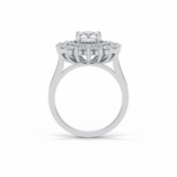 1.0 CT Round Cut Halo Style Moissanite Engagement Ring 4
