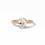 1.60 CT Oval Cut Pave Style Moissanite Engagement Ring 8