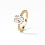 1.60 CT Oval Cut Pave Style Moissanite Engagement Ring 21