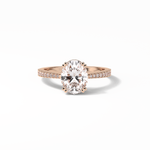 1.60 CT Oval Cut Pave Style Moissanite Engagement Ring 15