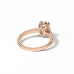 1.60 CT Oval Cut Pave Style Moissanite Engagement Ring 14