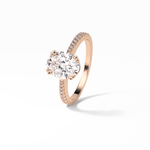 1.60 CT Oval Cut Pave Style Moissanite Engagement Ring 11