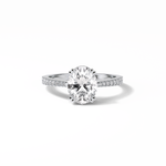 1.60 CT Oval Cut Pave Style Moissanite Engagement Ring 1