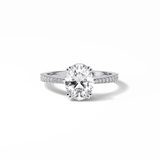 1.60 CT Oval Cut Pave Style Moissanite Engagement Ring 1