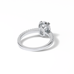 1.60 CT Oval Cut Pave Style Moissanite Engagement Ring 3
