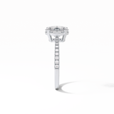 1.60 CT Oval Cut Pave Style Moissanite Engagement Ring 5