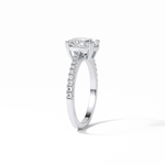 1.60 CT Oval Cut Pave Style Moissanite Engagement Ring 6