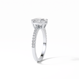 1.60 CT Oval Cut Pave Style Moissanite Engagement Ring 6