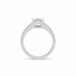 1.60 CT Oval Cut Pave Style Moissanite Engagement Ring 2