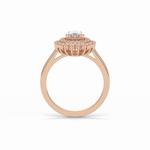 0.94 CT Pear Cut Halo & Pave Style Moissanite Engagement Ring 9