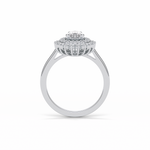 0.94 CT Pear Cut Halo & Pave Style Moissanite Engagement Ring 5