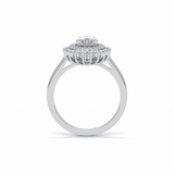 0.94 CT Pear Cut Halo & Pave Style Moissanite Engagement Ring 5