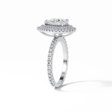 1.33 CT Pear Cut Halo & Pave Style Moissanite Engagement Ring 7