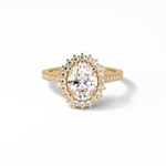 1.91 CT Oval Cut Halo & Pave Style Moissanite Engagement Ring 15