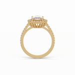 1.91 CT Oval Cut Halo & Pave Style Moissanite Engagement Ring 19