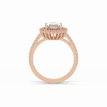 1.91 CT Oval Cut Halo & Pave Style Moissanite Engagement Ring 9