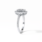 1.91 CT Oval Cut Halo & Pave Style Moissanite Engagement Ring 3