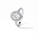 1.91 CT Oval Cut Halo & Pave Style Moissanite Engagement Ring 4