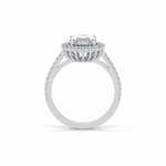 1.91 CT Oval Cut Halo & Pave Style Moissanite Engagement Ring 5