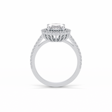1.91 CT Oval Cut Halo & Pave Style Moissanite Engagement Ring 5