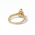 1.93 CT Pear Cut Pave Style Moissanite Engagement Ring 18