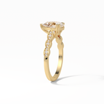 1.93 CT Pear Cut Pave Style Moissanite Engagement Ring 21