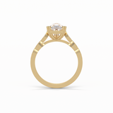 1.93 CT Pear Cut Pave Style Moissanite Engagement Ring 14