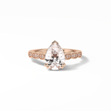 1.93 CT Pear Cut Pave Style Moissanite Engagement Ring 15