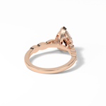 1.93 CT Pear Cut Pave Style Moissanite Engagement Ring 16