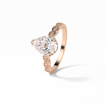 1.93 CT Pear Cut Pave Style Moissanite Engagement Ring 11
