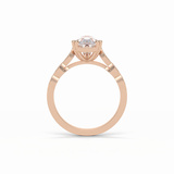 1.93 CT Pear Cut Pave Style Moissanite Engagement Ring 12