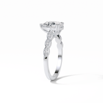 1.93 CT Pear Cut Pave Style Moissanite Engagement Ring 6