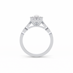 1.93 CT Pear Cut Pave Style Moissanite Engagement Ring 2