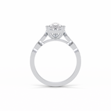 1.93 CT Pear Cut Pave Style Moissanite Engagement Ring 2