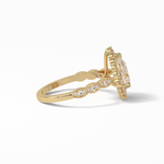1.93 CT Pear Cut Pave & Halo Style Moissanite Engagement Ring 21