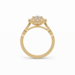 1.93 CT Pear Cut Pave & Halo Style Moissanite Engagement Ring 19