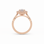 1.93 CT Pear Cut Pave & Halo Style Moissanite Engagement Ring 9