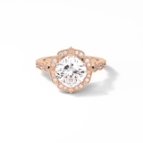 2.10 CT Cushion Cut Pave & Halo Style Moissanite Engagement Ring 15