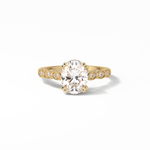 1.91 CT Oval Cut Pave & Halo Style Moissanite Engagement Ring 15
