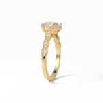 1.91 CT Oval Cut Pave & Halo Style Moissanite Engagement Ring 18