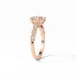 1.91 CT Oval Cut Pave & Halo Style Moissanite Engagement Ring 9