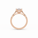 1.91 CT Oval Cut Pave & Halo Style Moissanite Engagement Ring 11