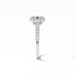 1.91 CT Oval Cut Pave & Halo Style Moissanite Engagement Ring 5