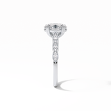 1.91 CT Oval Cut Pave & Halo Style Moissanite Engagement Ring 5